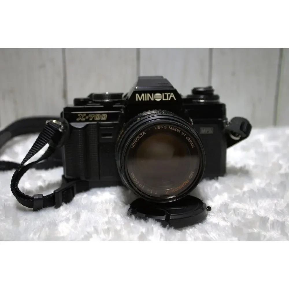 Minolta X-700 35mm SLR Film Camera with MD Rokkor-X 50mm f/1.4 Lens – Tested